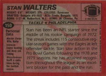 1983 Topps #150 Stan Walters Back
