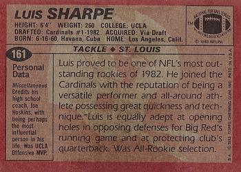 1983 Topps #161 Luis Sharpe Back