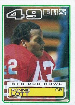 1983 Topps #168 Ronnie Lott Front