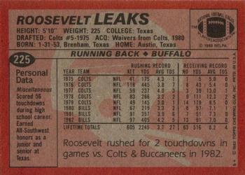 1983 Topps #225 Roosevelt Leaks Back