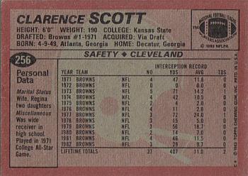1983 Topps #256 Clarence Scott Back
