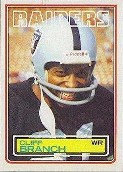 1983 Topps #297 Cliff Branch Front