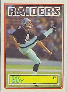 1983 Topps #299 Ray Guy Front