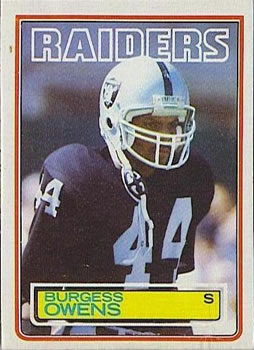 1983 Topps #306 Burgess Owens Front