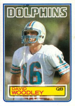 1983 Topps #323 David Woodley Front