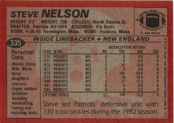 1983 Topps #335 Steve Nelson Back