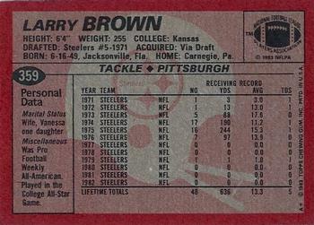 1983 Topps #359 Larry Brown Back