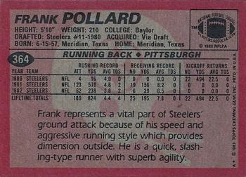 1983 Topps #364 Frank Pollard Back