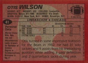 1983 Topps #41 Otis Wilson Back