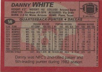 1983 Topps #56 Danny White Back