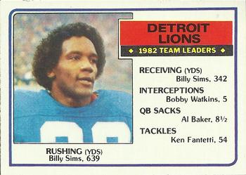 1983 Topps #58 Billy Sims Front