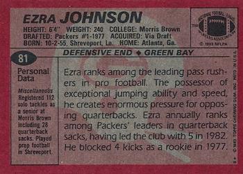 1983 Topps #81 Ezra Johnson Back