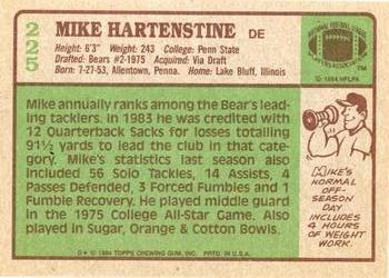 1984 Topps #225 Mike Hartenstine Back