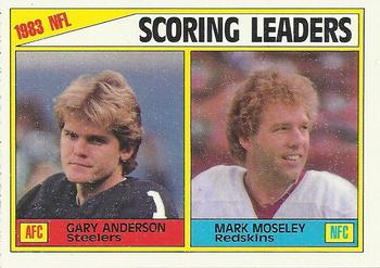1984 Topps #205 1983 Scoring Leaders (Gary Anderson / Mark Moseley) Front