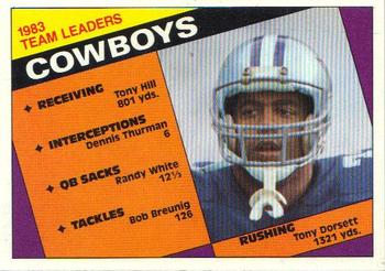 1984 Topps #235 Cowboys Team Leaders - Tony Dorsett Front