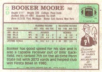 1984 Topps #29 Booker Moore Back