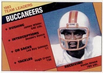 1984 Topps #364 Buccaneers Team Leaders - Kevin House Front