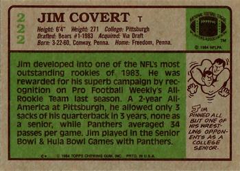 1984 Topps #222 Jim Covert Back