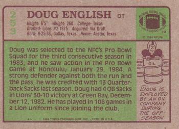 1984 Topps #253 Doug English Back
