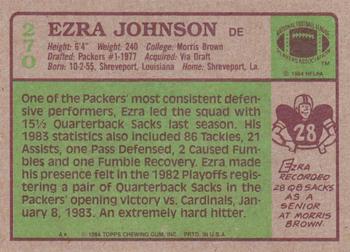 1984 Topps #270 Ezra Johnson Back