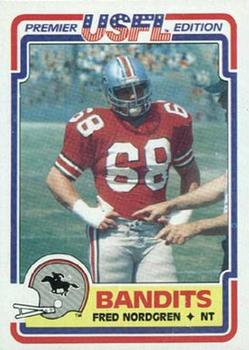 1984 Topps USFL #122 Fred Nordgren Front