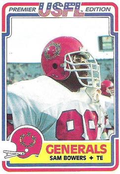 1984 Topps USFL #68 Sam Bowers Front