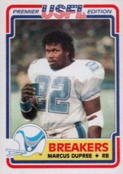 1984 Topps USFL #76 Marcus DuPree Front