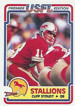 1984 Topps USFL #16 Cliff Stoudt Front