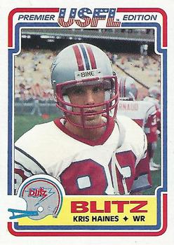 1984 Topps USFL #20 Kris Haines Front