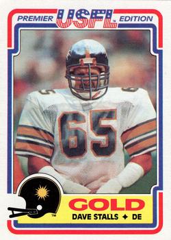 1984 Topps USFL #29 Dave Stalls Front