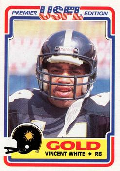 1984 Topps USFL #31 Vincent White Front