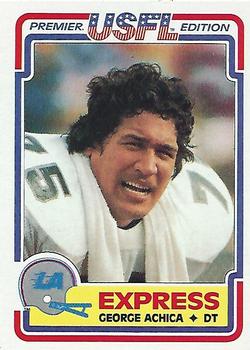 1984 Topps USFL #45 George Achica Front