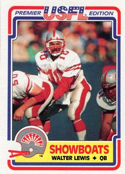 1984 Topps USFL #54 Walter Lewis Front