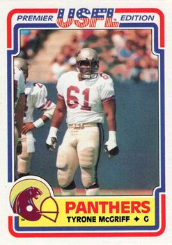 1984 Topps USFL #65 Tyrone McGriff Front