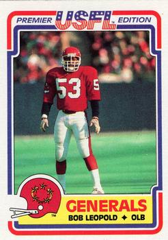 1984 Topps USFL #72 Bobby Leopold Front