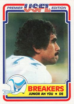 1984 Topps USFL #75 Junior Ah You Front