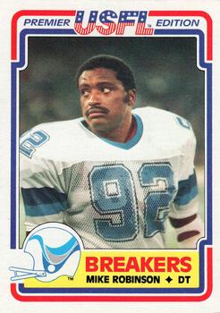 1984 Topps USFL #79 Mike Robinson Front
