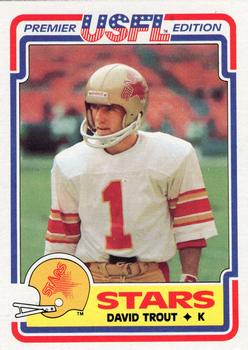 1984 Topps USFL #103 David Trout Front