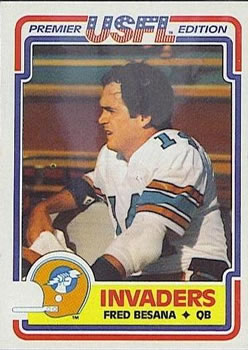 1984 Topps USFL #84 Fred Besana Front