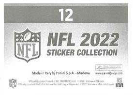 2022 Panini Sticker & Card Collection #12 Devin McCourty Back