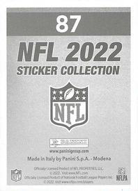 2022 Panini Sticker & Card Collection #87 Matt Judon Back