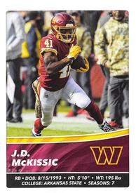 2022 Panini Sticker & Card Collection #354 J.D. McKissic Front