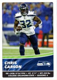 2022 Panini Sticker & Card Collection #546 Chris Carson Front