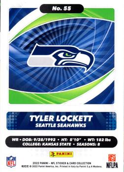 2022 Panini Sticker & Card Collection - Cards #55 Tyler Lockett Back