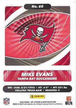 2022 Panini Sticker & Card Collection - Cards #60 Mike Evans Back