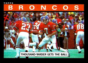 1985 Topps #235 Broncos Team Leaders Front