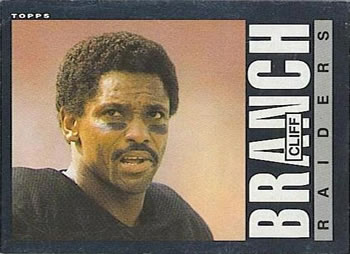 1985 Topps #286 Cliff Branch Front
