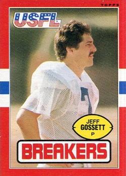 1985 Topps USFL #106 Jeff Gossett Front