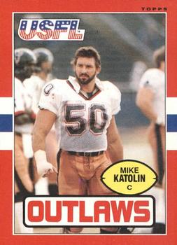 1985 Topps USFL #2 Mike Katolin Front