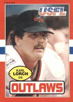 1985 Topps USFL #6 Karl Lorch Front